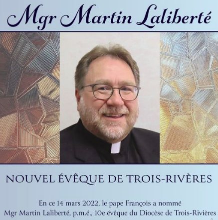 Mgr Martin Laliberté nommé évêque de Trois-Rivières