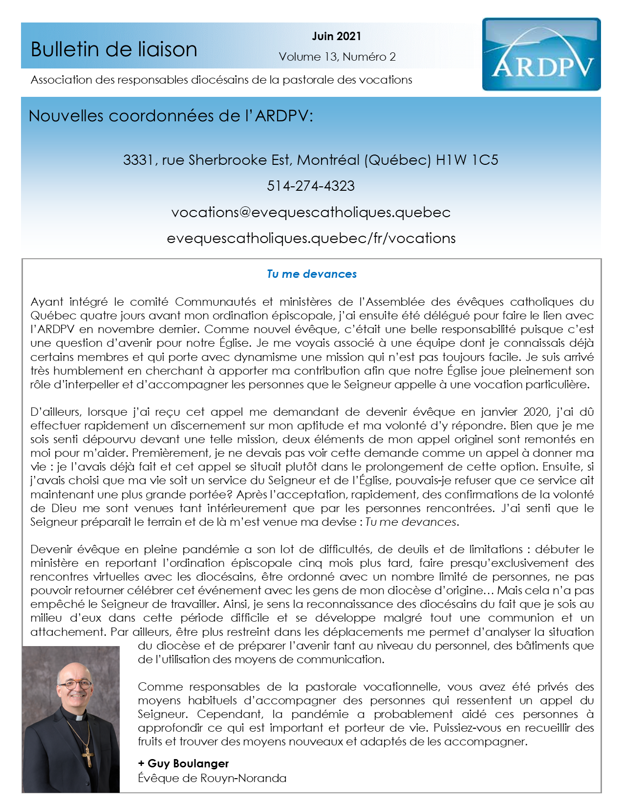 ARDPV : Bulletin de liaison de juin 2021