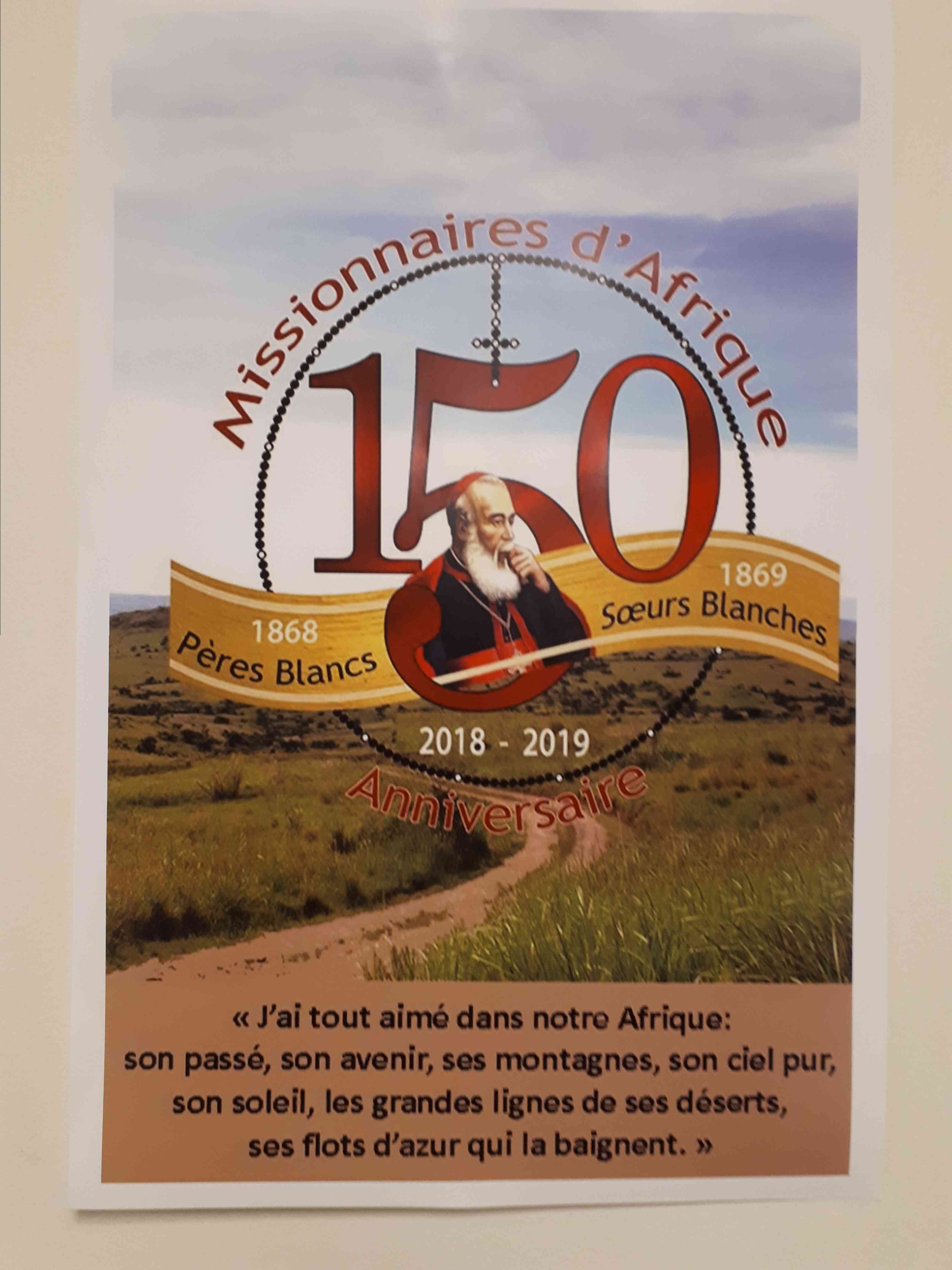 150e anniversaire de fondation des Missionnaires d'Afrique