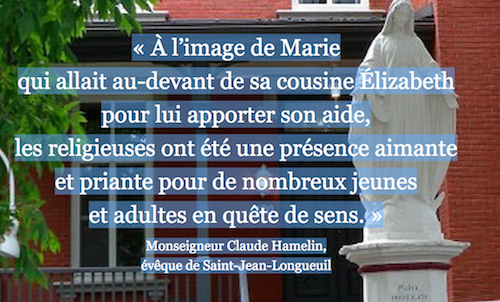 Départ des religieuses de la Congrégation de Notre-Dame sur le territoire du diocèse de Saint-Jean-Longueuil