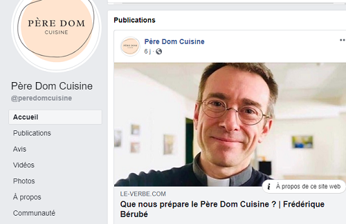 Père Dominic LeRouzès lance son émission de cuisine Père Dom Cuisine