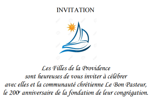 Venez célébrer le 200e anniversaire de la fondation de la congrégation des Filles de la Providence