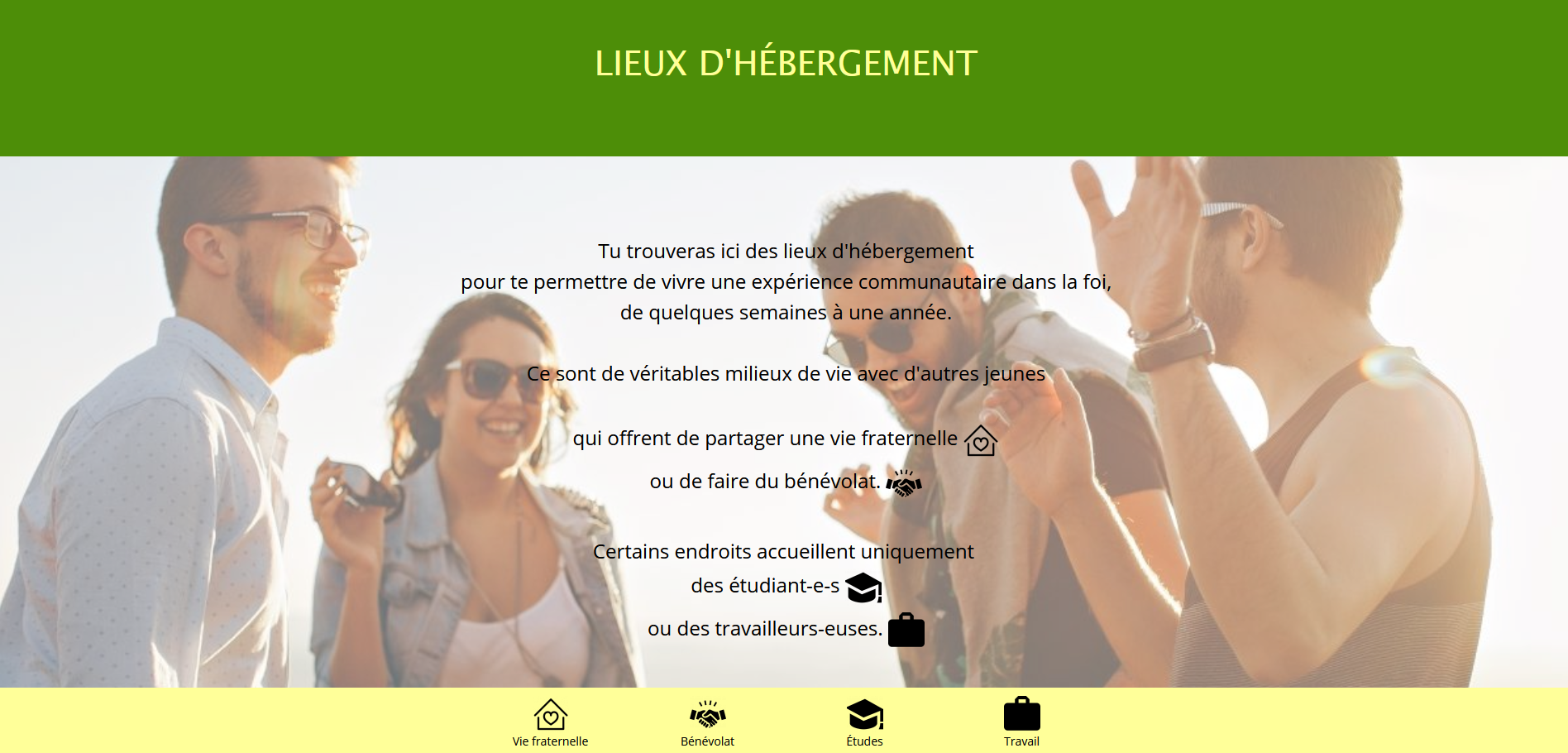 Nouvelle page : Lieux d'hébergement