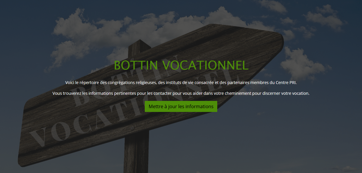 Nouvelle page : Bottin vocationnel