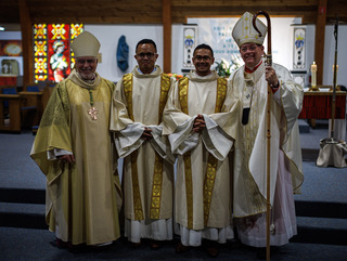 Marius Yosef M. Naben Arnoldus Yansen M. Sawu Ordinations diaconales transitoires Servites de Marie 15 septembre 2023