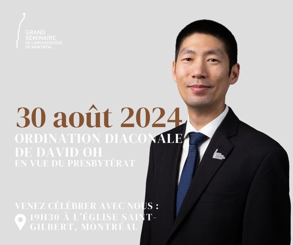 David Oh ordination diaconale Diocèse de Montréal 30 août 2024